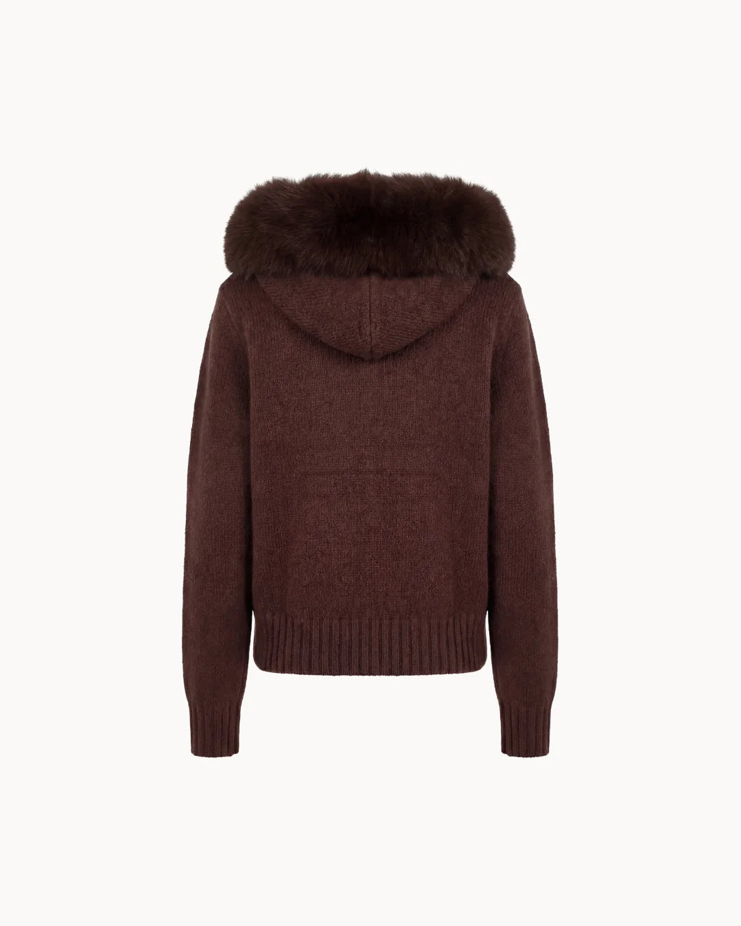 Veste à Col Fourrure — Marron