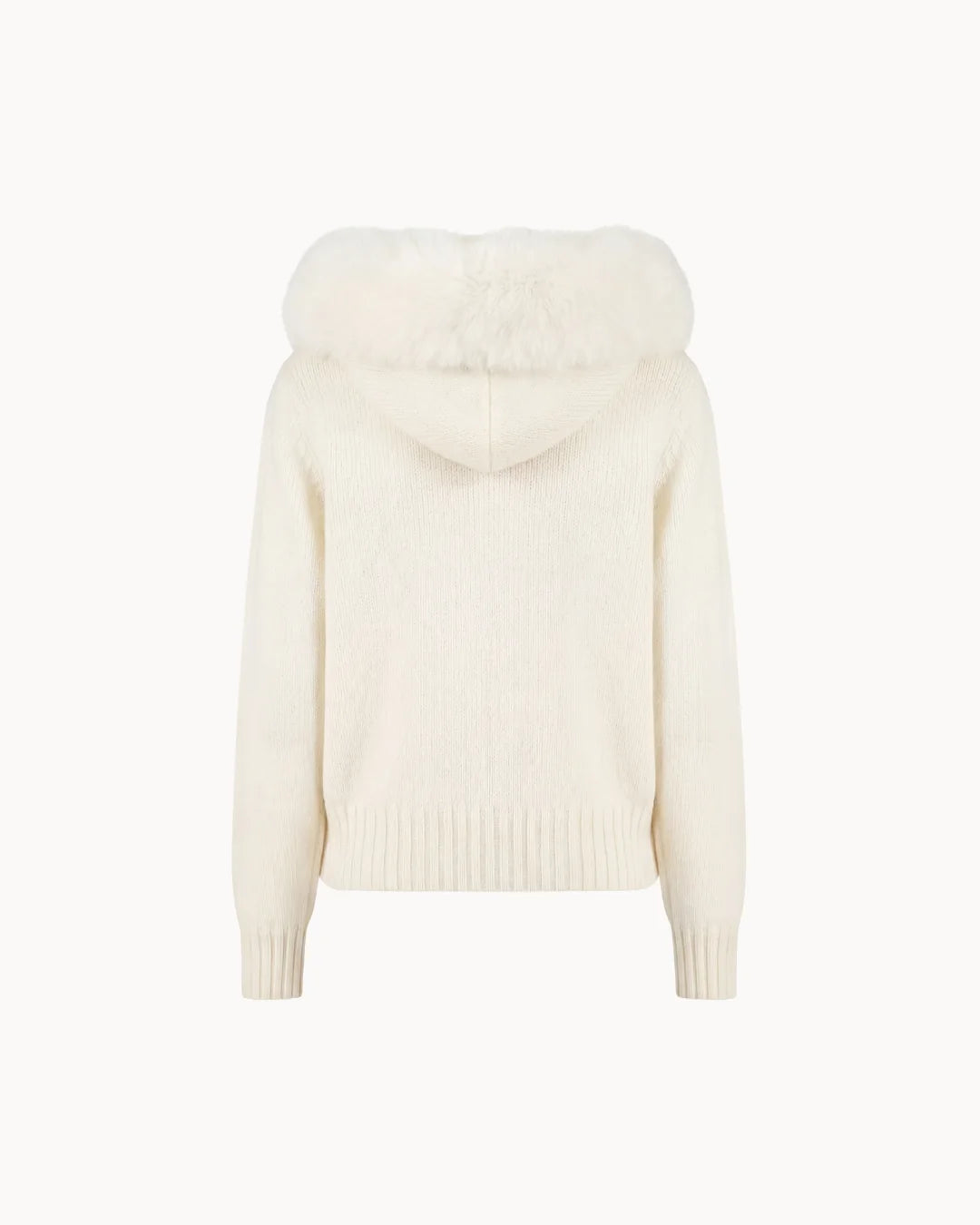 Veste à Col Fourrure — Blanc
