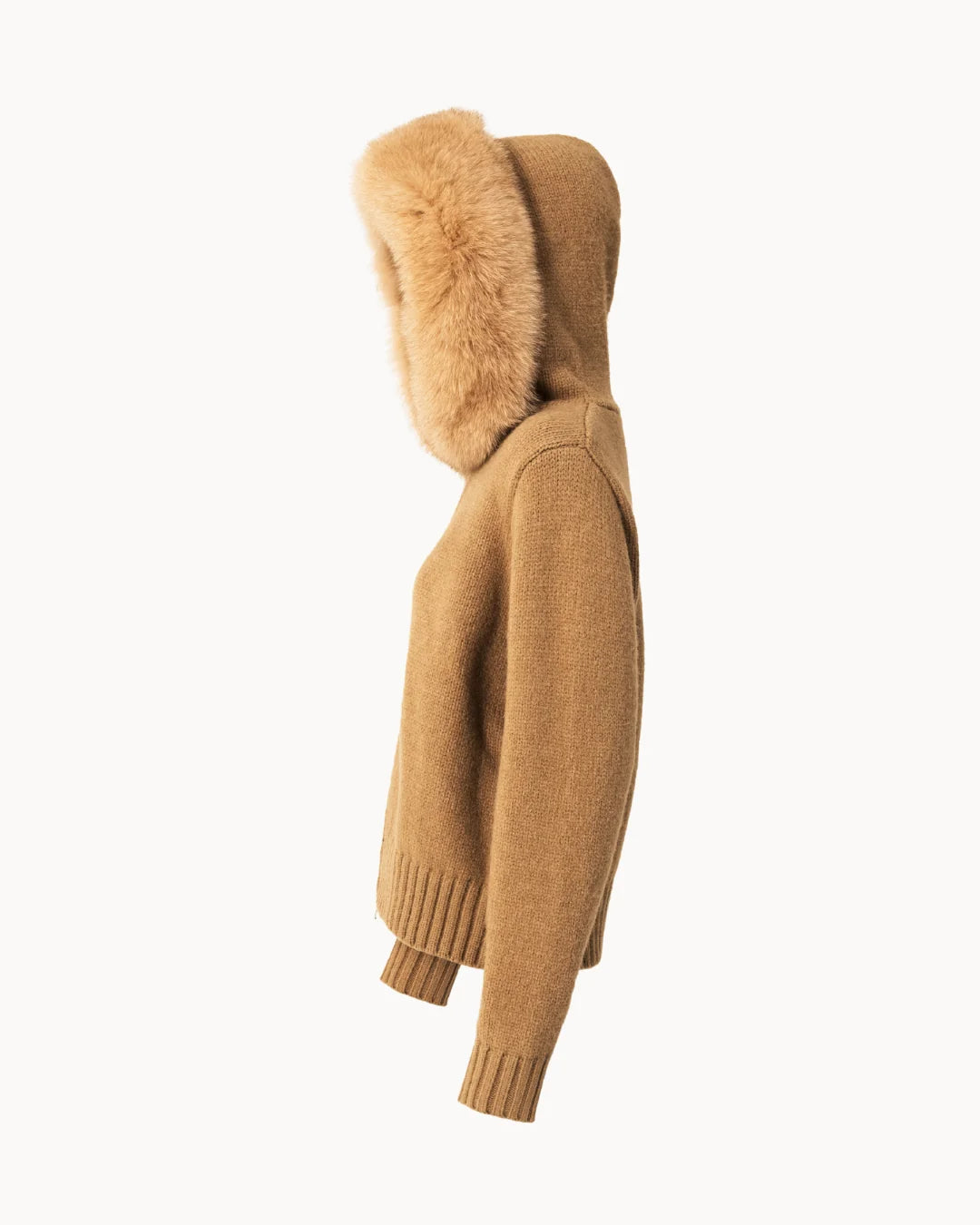 Veste à Col Fourrure — Beige