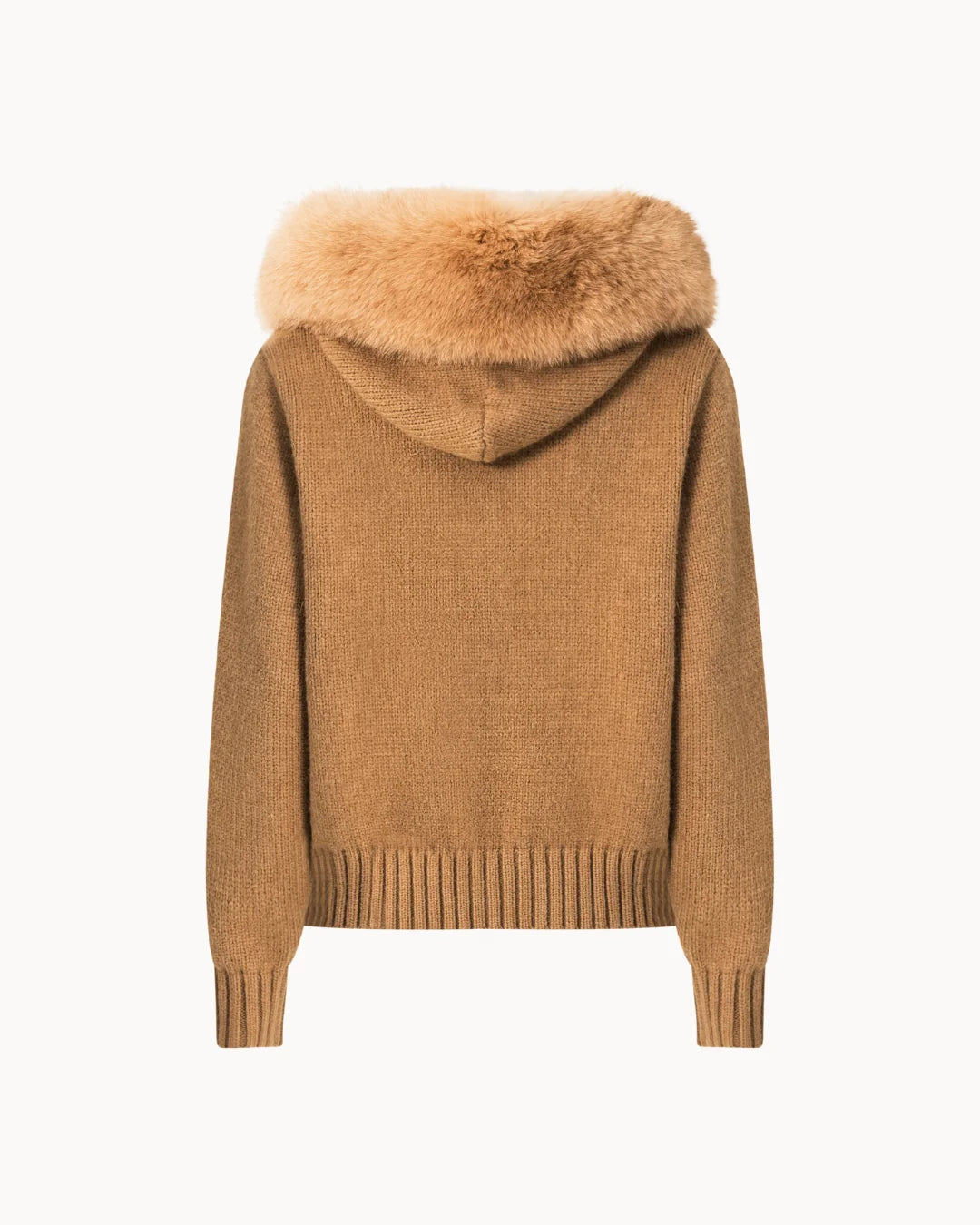Veste à Col Fourrure — Beige