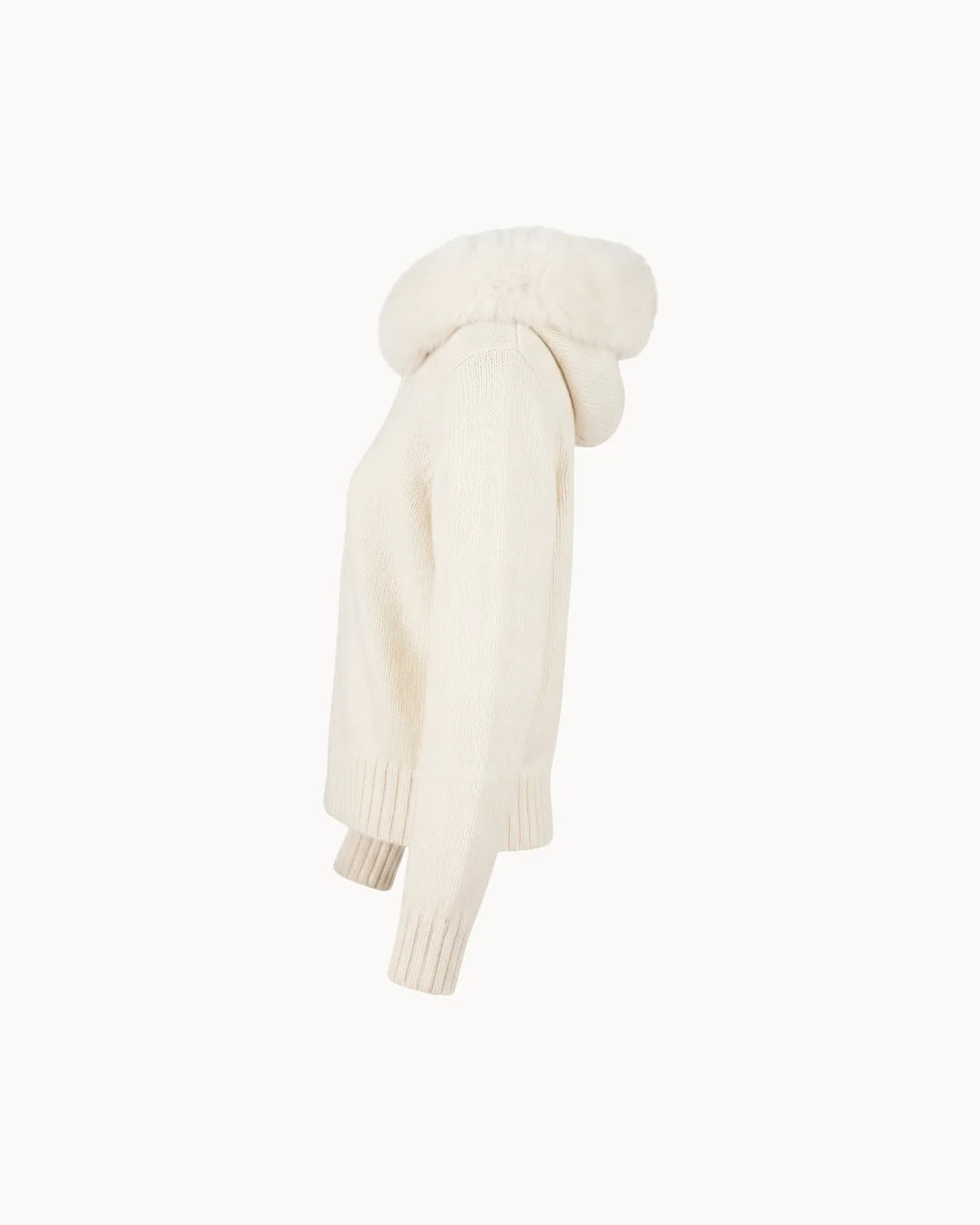 Veste à Col Fourrure — Blanc