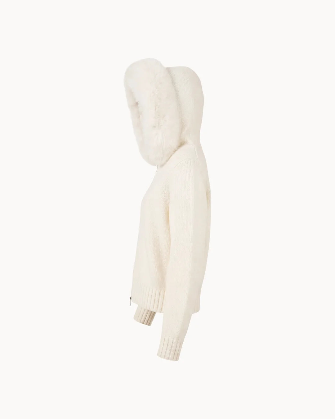 Veste à Col Fourrure — Blanc